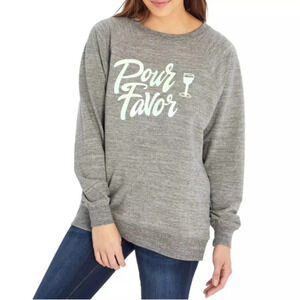Final Price Wildfox POUR FAVOR Wine Glass Statement Sweatshirt